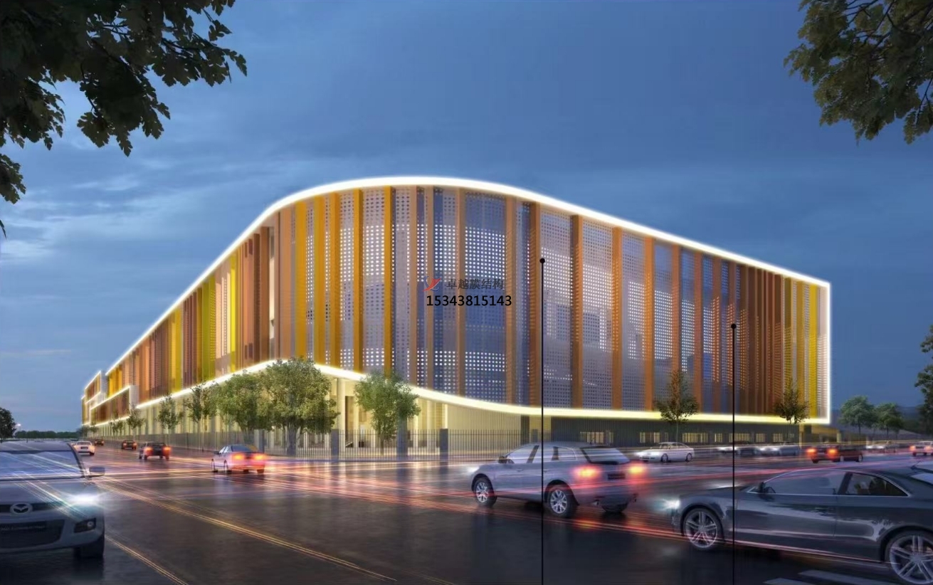 廊坊水產物流園織物幕墻項目——網格膜結構專業(yè)廠家